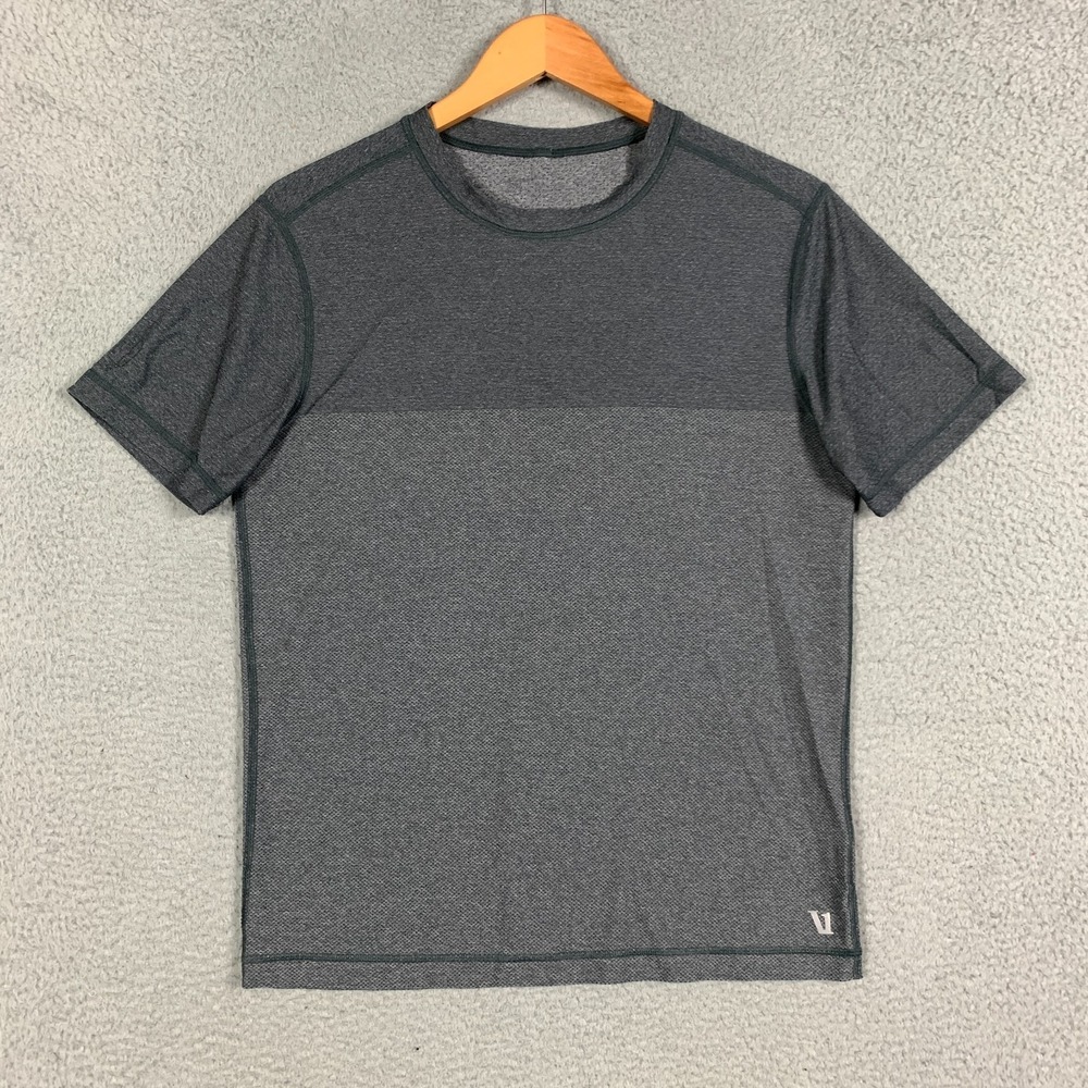 Vuori Grandview T Shirt Men's Medium Gray Heather Tech Mesh Ventilated Training
